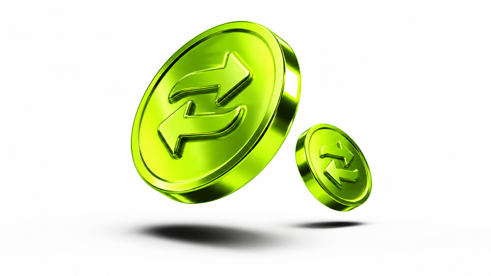 LIMEFLIP’s glossy green swap coins